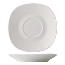 CAC China NGA-2 Niagara Bone White Porcelain Square Saucer for NGA-1 5 3/4&quot;  - 3 dozen