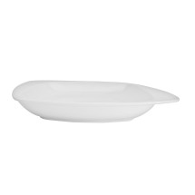 CAC China WH-105 White Pearl Bone White Porcelain Square Soup Plate 30 oz., 10 1/2&quot;  - 1 dozen