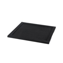 CAC China F-14W Fortune Black Square Wood Tray for F-P14 14&quot; - 6 pcs