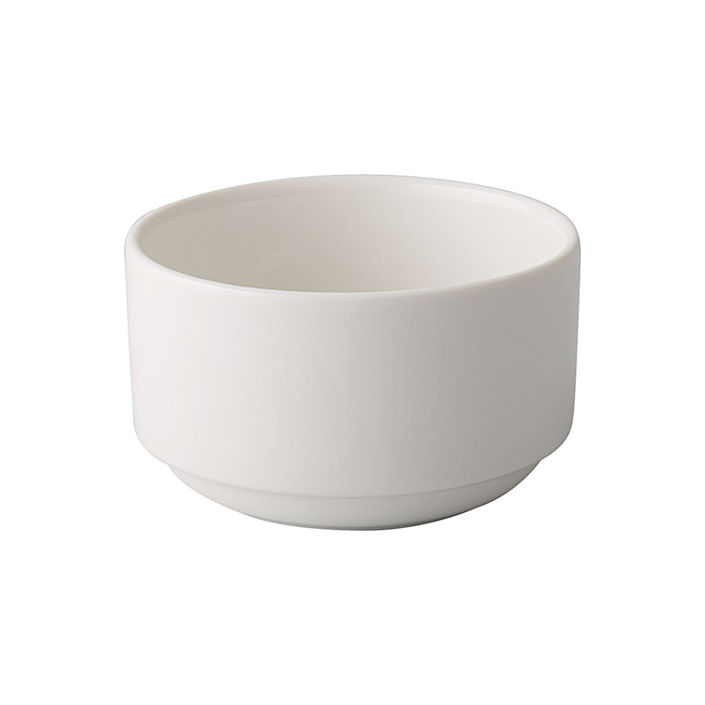 CAC China GW-48 Great Wall Bone White Porcelain Stacking Bouillon 12 oz., 4" - 3 dozen