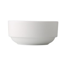 CAC China EVT-46 Everest Bone White Porcelain Stacking Bouillon Cup 8 oz., 4" - 3 dozen