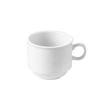 CAC China HMY-1 Harmony Super White Porcelain Stacking Cup 7 oz., 3 3/4&quot; - 3 dozen