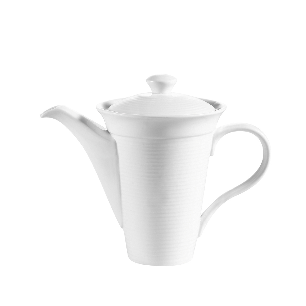 CAC China HMY-TPW13 Harmony Super White Porcelain Teapot 13 oz., 7 1/2" - 2 dozen
