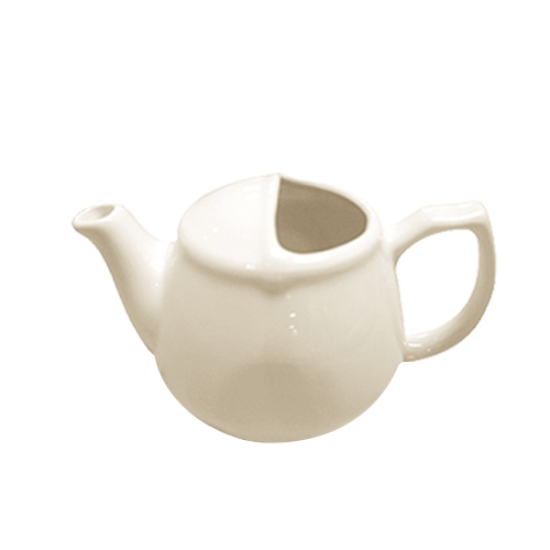 CAC China TPW-1-C1 Accessories Bone White Porcelain Teapot 15 oz., 6 1/2"  - 2 dozen