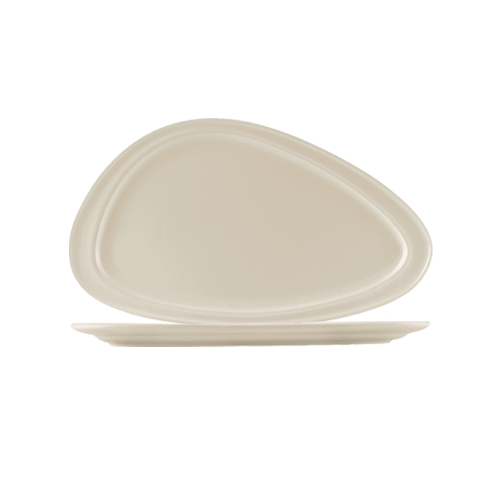 CAC China REC-T61 REC American White Teardrop Plate 16 1/2"  - 1 dozen
