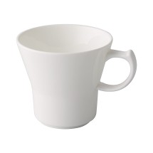 CAC China GDC-1-T Grand Canyon Bone White Porcelain Theresa Cup 8 oz., 3 1/2" - 3 dozen