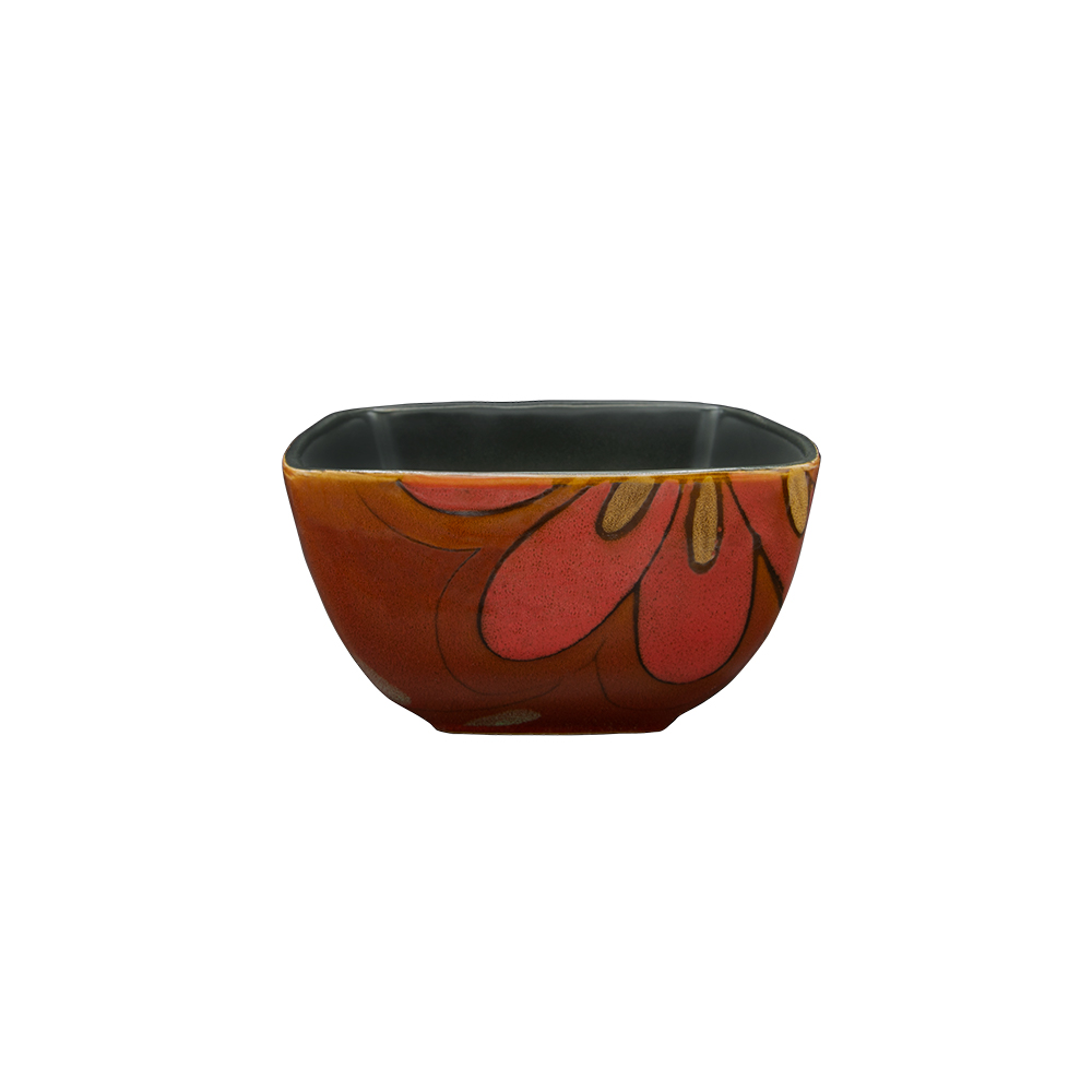 CAC China 112014-SQB15 Tikal Stoneware Square Bowl 28 oz., 5 1/2" - 2 dozen