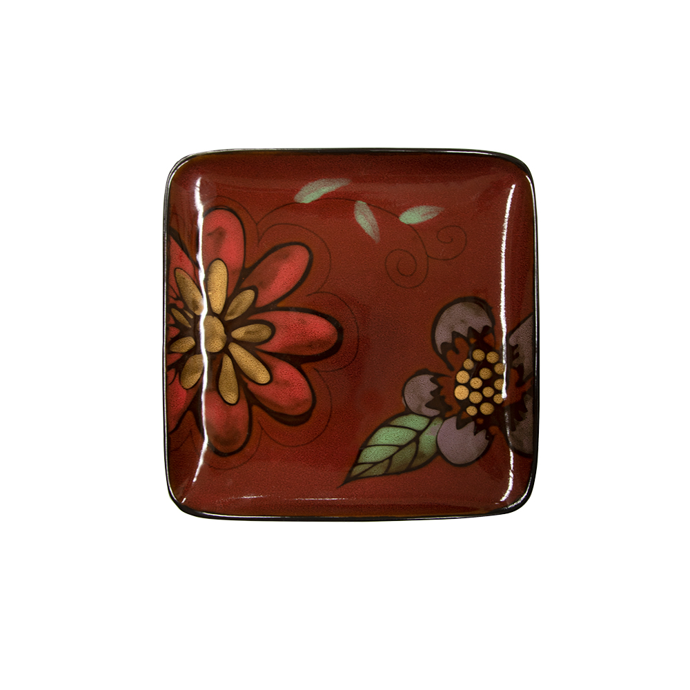 CAC China 112014-SQ8 Tikal Stoneware Square Plate 3/4" - 2 dozen