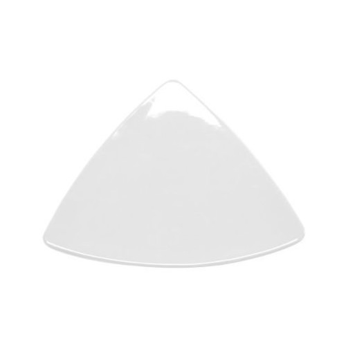 CAC China TRG-9 Festiware Stoneware White Flat Triangular Plate 8 1/2"  - 2 dozen