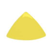 CAC China TRG-9-Y Festiware Stoneware Yellow Flat Triangular Plate 8 1/2"  - 2 dozen