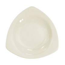 CAC China REC-77 American White Stoneware Triangular Pasta Bowl 22 oz., 10 1/2&quot; - 1 dozen