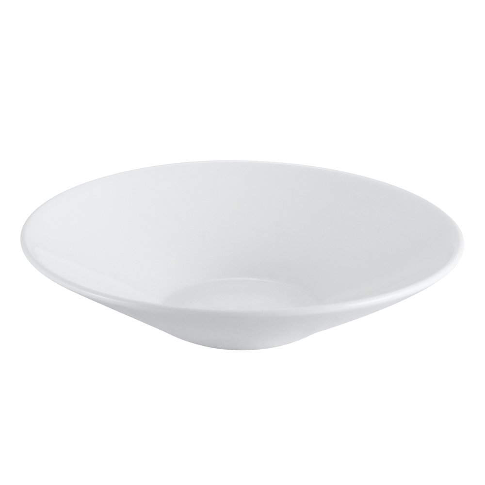 CAC China EVT-V6 V Everest Bone White Porcelain Bowl 10 oz., 6 5/8" - 3 dozen