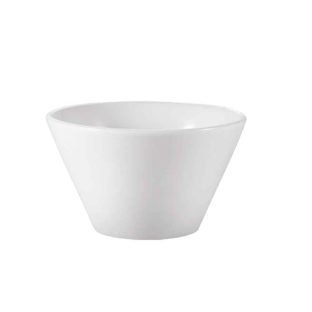 CAC China RCN-V46 RCN Specialty Super White Porcelain V Bowl 7 oz., 4"  - 3 dozen