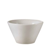 CAC China REC-V46 REC American White Stoneware V-Shaped Bowl 7 oz., 4&quot;  - 3 dozen