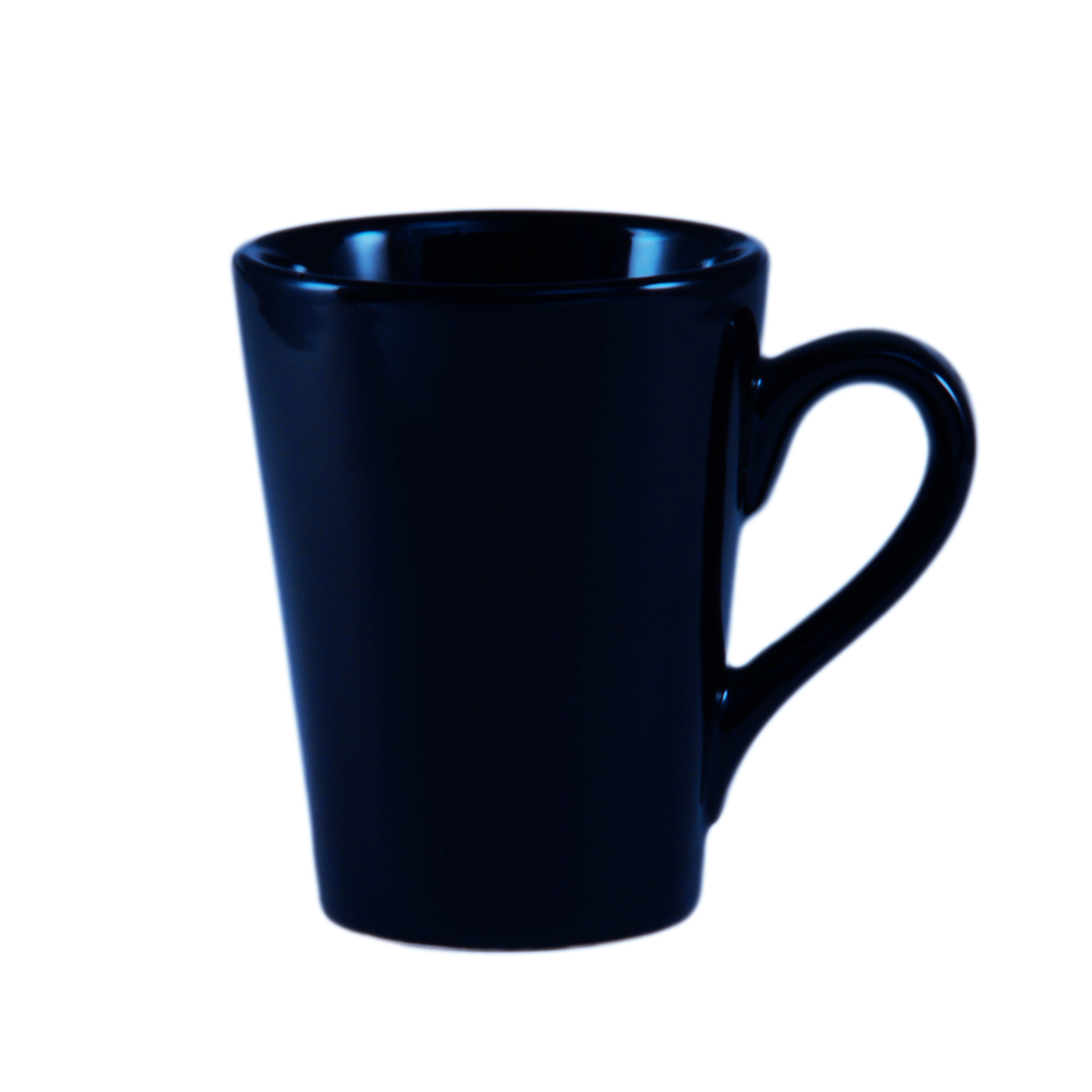 CAC China VC-12-CBU Victory Cobalt Blue Stoneware Mug 12 oz., 3 1/2" - 3 dozen