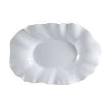 CAC China MX-W25 Catering Collection Super White Porcelain Wavy Platter 26&quot; - 3 pc