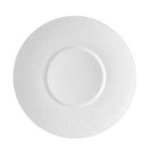 CAC China PS-20 Paris-French Bone White Porcelain Flat Wide Rim Plate 11&quot;  - 1 dozen