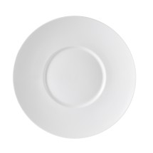 CAC China PS-21 Paris-French Bone White Wide Rim Flat Plate 12"  - 1 dozen