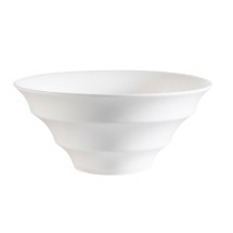 CAC China WOB-7 Accessories Super White Porcelain Winner V Shape Bowl 18 oz., 7 1/8&quot;  - 2 doz
