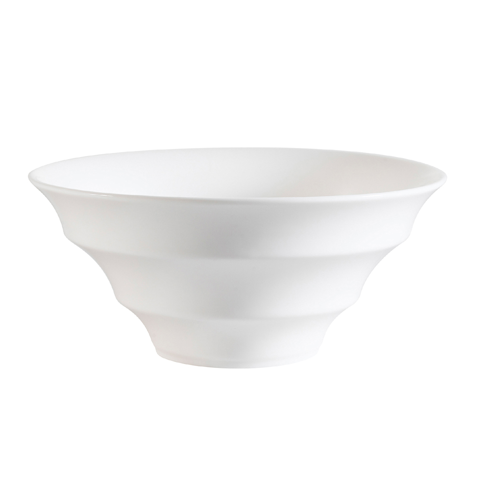 CAC China WOB-7 Accessories Super White Porcelain Winner V Shape Bowl 18 oz., 7 1/8"  - 2 dozen