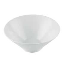 CAC China WOB-107 Accessories Bone White Porcelain Winner V Shape Bowl 24 oz., 7 1/4&quot;  - 2 dozen