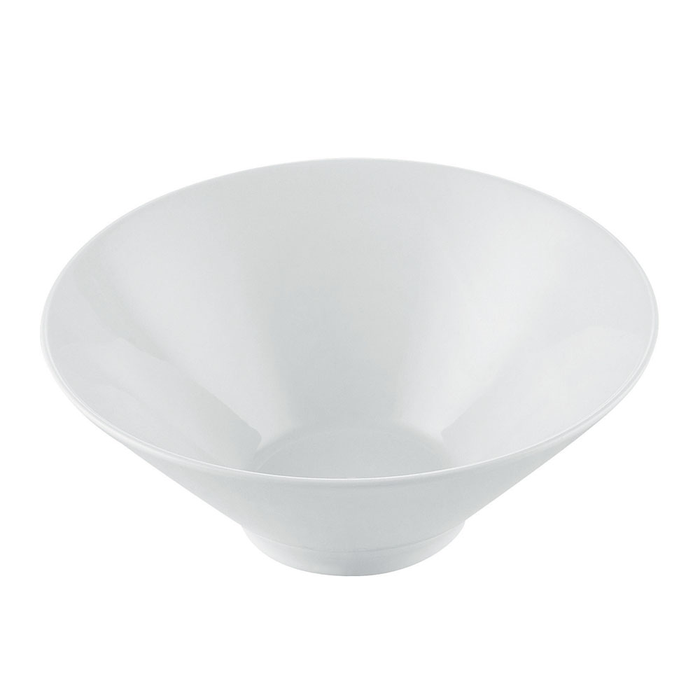 CAC China WOB-107 Accessories Bone White Porcelain Winner V Shape Bowl 24 oz., 7 1/4"  - 2 dozen