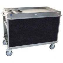 Cadco BC-3-L4 Large Mobile Beverage Cart, 6 Air Pot Wells, Navy