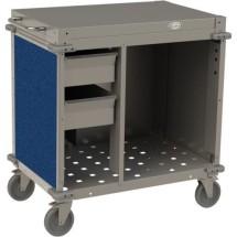 Cadco CBC-SDCX-L4 Small Mobile Demo / Sampling Cart Open Cabinet Base, Navy  