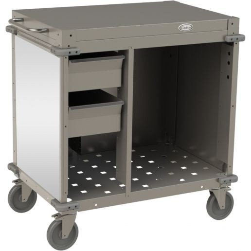 Cadco CBC-SDCX-LST Small Mobile Demo / Sampling Cart Open Cabinet Base, Stainless Steel  