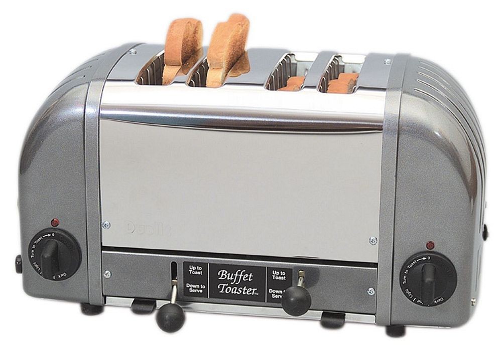 Cadco CBF-4M Stainless Steel Buffet Toaster, 4-Slots 