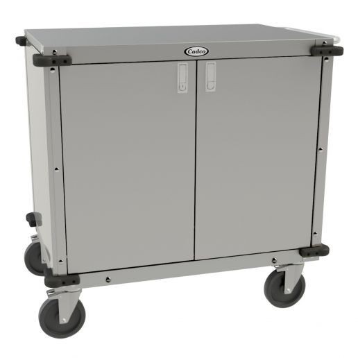 Cadco CC-LUC-LST Locking Utility Cart, Stainless Steel Panels 