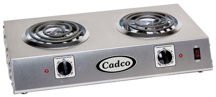 Cadco CDR-1T Double Electric Hot Plate, 6" Burners