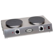 Cadco CDR-2C Double Electric Cast Iron Hot Plate, 7-1/2&quot; Burners