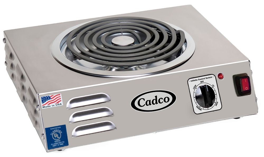 Cadco CSR-3T(220) Hi-Power Electric Portable Single Hot Plate, Tubular, 220V