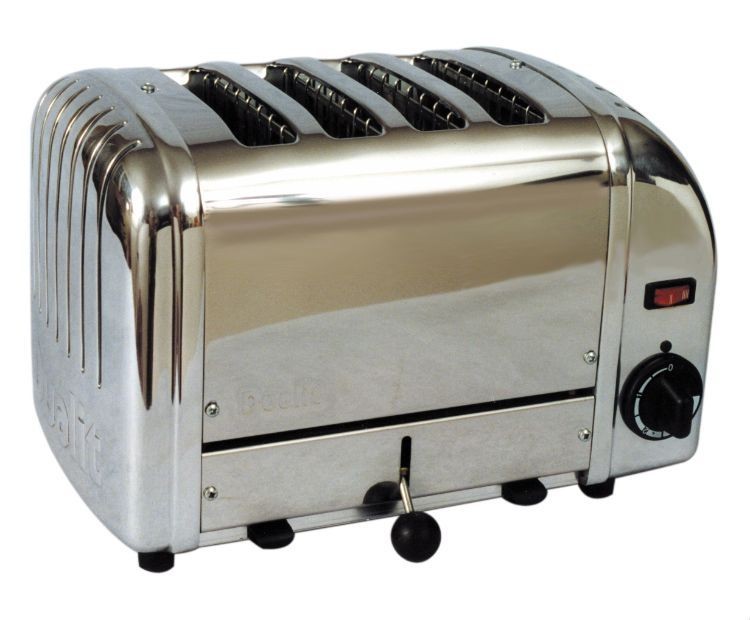 Cadco CTS-4(220) Stainless Steel 4 Slot Toaster, 220V