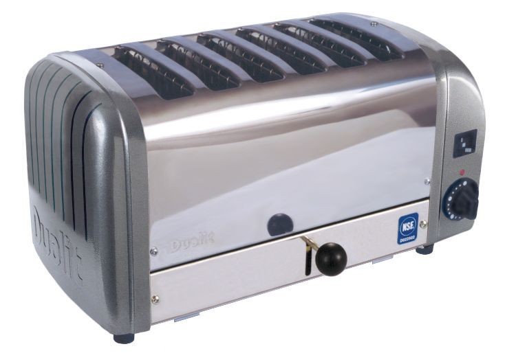 Cadco CTW-6M(220) Stainless Steel 6 Slot Toaster, 220V