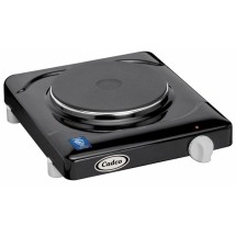 Cadco KR-1 Portable Black Electric Single Cast Iron Hot Plate 11-1/2&quot;