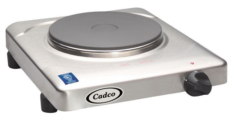 Cadco KR-S2 Electric Portable Single Cast Iron Hot Plate, 11-1/2"