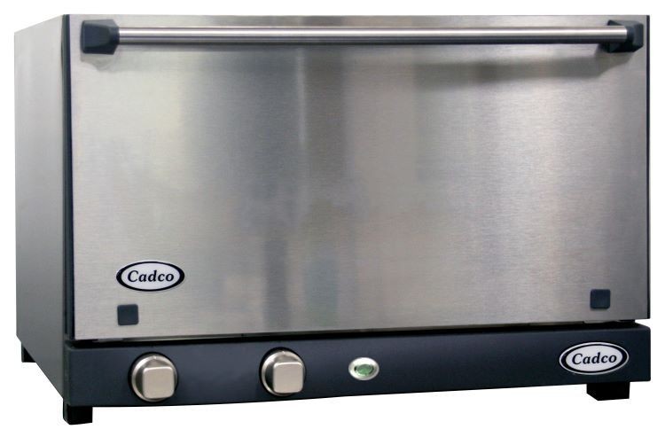Cadco OV-013SS Countertop Electric Half Size Convection Oven with Stainless Steel Door