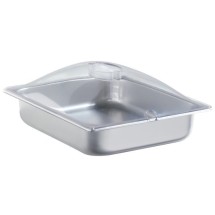 Cadco SPL-2P Half Size Steam Table Pan with Clear Dome Lid