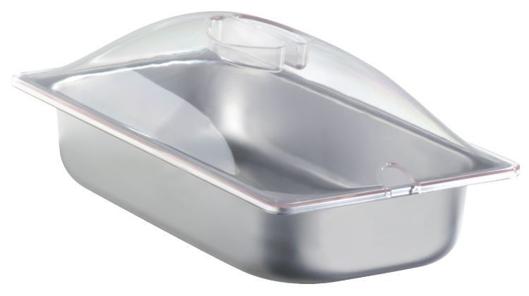 Cadco SPL-3P Third Size Steam Table Pan with Clear Dome Lid