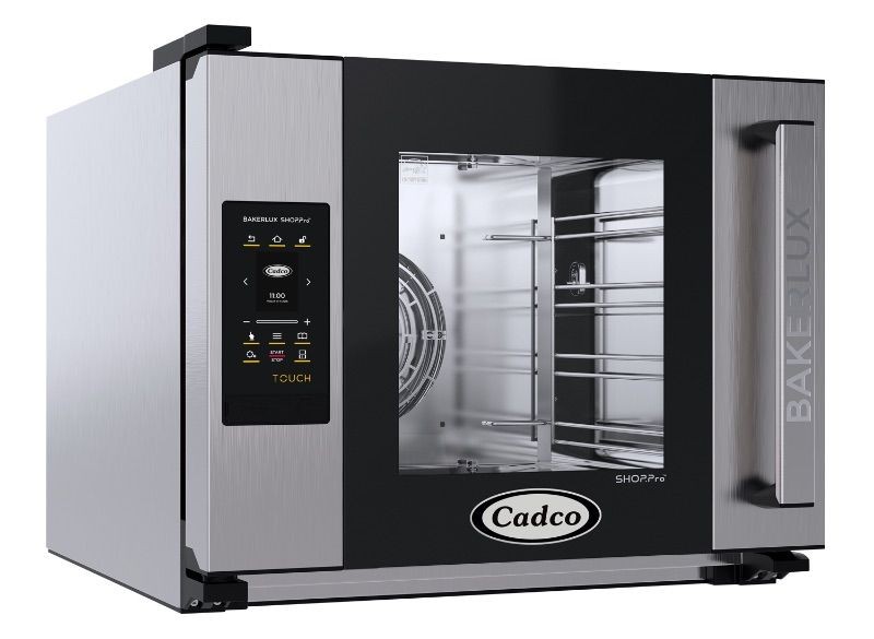 Cadco XAFT-04HS-TR Bakerlux TOUCH Half Size Heavy Duty Digital Convection Oven with Side Hinged Door, 4 Shelves 208-240V