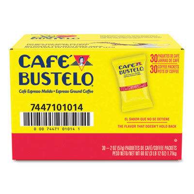 Cafe Bustelo, Espresso, 2 oz. Fraction Pack, 30/Carton