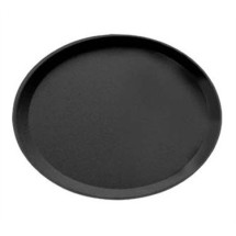 Franklin Machine Products  247-1047 Cambro Camtread Oval Non-Skid Black Tray 22&quot; x 26-7/8&quot;