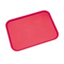 Franklin Machine Products  247-1053 Cambro Fastfood Red Rectangular Tray 13-3/4&quot; x 17-3/4&quot;