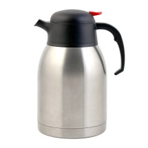 CAC China SSCF-21 Stainless Steel Lined Carafe with Thumb Lever 2.1 Liter