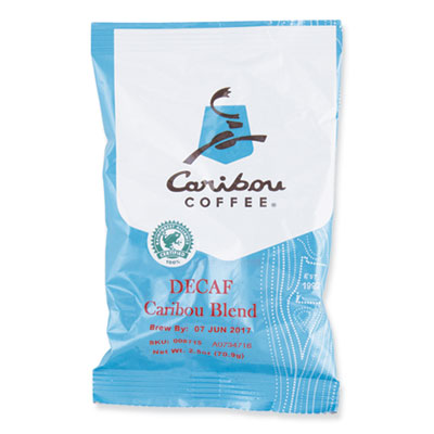 Caribou Blend Decaf Coffee Fraction Packs, 2.5 oz., 18/Carton