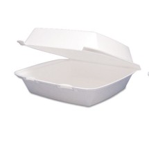 Dart Foam Hinged Lid Containers, 9 1/2&quot; x 9 1/4&quot; x 3&quot;, 200/Carton