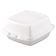 Dart 1-Compartment Foam Carryout Food Containers, 5 7/8&quot; x 6&quot; x 3&quot;,, 500/Carton