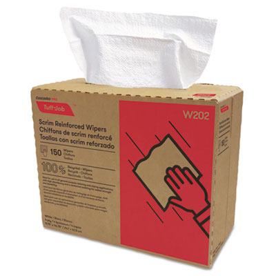 Cascades Tuff-Job Scrim Reinforced Wipers, 6 Boxes/Carton